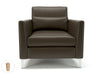 Roselle 90cm Wide Armchair in Cristina Marrone Ultima Faux Leather Armchairs Dynamic Office Solutions 