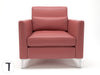 Roselle 90cm Wide Armchair in Cristina Marrone Ultima Faux Leather Armchairs Dynamic Office Solutions 