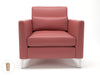 Roselle 90cm Wide Armchair in Cristina Marrone Ultima Faux Leather Armchairs Dynamic Office Solutions 