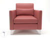 Roselle 90cm Wide Armchair in Cristina Marrone Ultima Faux Leather Armchairs Dynamic Office Solutions 