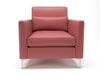 Roselle 90cm Wide Armchair in Cristina Marrone Ultima Faux Leather Armchairs Dynamic Office Solutions 