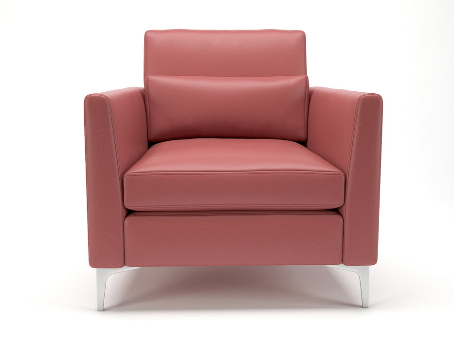 Roselle 90cm Wide Armchair in Cristina Marrone Ultima Faux Leather Armchairs Dynamic Office Solutions 