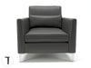 Roselle 90cm Wide Armchair in Cristina Marrone Ultima Faux Leather Armchairs Dynamic Office Solutions 