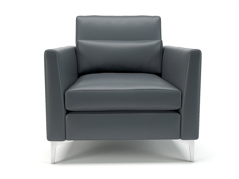 Roselle 90cm Wide Armchair in Cristina Marrone Ultima Faux Leather Armchairs Dynamic Office Solutions 