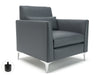 Roselle 90cm Wide Armchair in Cristina Marrone Ultima Faux Leather Armchairs Dynamic Office Solutions Atlantic Standard 