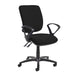 Senza high back operator chair with fixed arms Seating Dams Black 