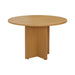 Simple Round Meeting Table 1100mm diameter WORKSTATIONS TC Group Oak 