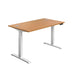 Start Height Adjustable Desk Office Desk TC Group Oak White 1200 x 800