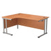 Start Next Day Delivery 1800mm x 1200mm Corner Office Desk WORKSTATIONS TC Group Beech Silver Left Hand