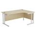 Start Next Day Delivery 1800mm x 1200mm Corner Office Desk WORKSTATIONS TC Group Maple White Right Hand