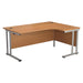 Start Next Day Delivery 1800mm x 1200mm Corner Office Desk WORKSTATIONS TC Group Oak Silver Right Hand