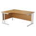 Start Next Day Delivery 1800mm x 1200mm Corner Office Desk WORKSTATIONS TC Group Oak White Left Hand