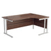 Start Next Day Delivery 1800mm x 1200mm Corner Office Desk WORKSTATIONS TC Group Walnut White Right Hand