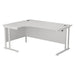 Start Next Day Delivery 1800mm x 1200mm Corner Office Desk WORKSTATIONS TC Group White White Left Hand