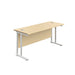 Start Next Day Delivery 600mm Deep Cantilever Office Desk Walnut WORKSTATIONS TC Group 