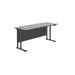 Start Next Day Delivery 600mm Deep Cantilever Office Desk WORKSTATIONS TC Group Black Black 1600mm x 600mm