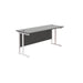 Start Next Day Delivery 600mm Deep Cantilever Office Desk WORKSTATIONS TC Group Black White 1600mm x 600mm