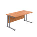 Start Next Day Delivery 800mm Deep Beech Cantilever Office Desk WORKSTATIONS TC Group Beech Silver 800mm x 800mm