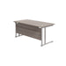 Start Next Day Delivery 800mm Deep Grey Oak Cantilever Office Desk WORKSTATIONS TC Group 