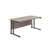 Start Next Day Delivery 800mm Deep Grey Oak Cantilever Office Desk WORKSTATIONS TC Group 