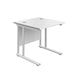 Start Next Day Delivery 800mm Deep White Office Desk WORKSTATIONS > desks >white office desks > next day delivery desks TC Group White White 800mm x 800mm