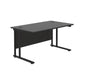 Start Next Day Delivery Black 800mm Deep Cantilever Office Desk Office Desk TC Group Black Black 800mm x 800mm