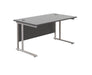 Start Next Day Delivery Black 800mm Deep Cantilever Office Desk Office Desk TC Group Black Silver 800mm x 800mm