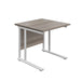 Start Next Day Delivery Office Desks - 7 Wood Finishes Available Office Desks TC Group Grey Oak White 800mm x 800mm