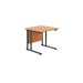 Start Next Day Delivery Office Desks - Grey Oak Office Desks TC Group Beech Black 800mm x 800mm