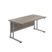 Start Next Day Delivery Office Desks - Grey Oak Office Desks TC Group Grey Oak Silver 1200mm x 800mm