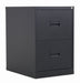 Steel 2 Drawer Filing Cabinet TALOS TC Group Black 