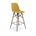 Strut multi-purpose stool with natural oak 4 leg frame and black steel detail Seating Dams Mustard 