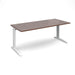 TR10 straight office desk Desking Dams Walnut White 1800mm x 800mm