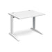 TR10 straight office desk Desking Dams White White 1000mm x 800mm