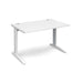 TR10 straight office desk Desking Dams White White 1200mm x 800mm