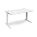 TR10 straight office desk Desking Dams White White 1400mm x 800mm