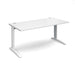 TR10 straight office desk Desking Dams White White 1600mm x 800mm