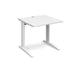 TR10 straight office desk Desking Dams White White 800mm x 800mm