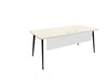 Twist Rectangular Office Desk - Black Frame WORKSTATION Actiu Acacia 1800mm x 800mm Modesty Panel + Cable Tray