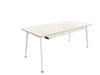 Twist Rectangular Office Desk - White Frame WORKSTATION Actiu Acacia 1800mm x 800mm Cable Tray