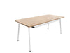 Twist Rectangular Office Desk - White Frame WORKSTATION Actiu Chestnut 1800mm x 800mm Cable Tray