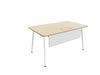 Twist Rectangular Office Desk - White Frame WORKSTATION Actiu Light Oak 1400mm x 800mm Modesty Panel + Cable Tray