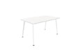 Twist Rectangular Office Desk - White Frame WORKSTATION Actiu White 1400mm x 800mm None