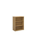 Universal bookcase 1090mm high with 2 shelves Wooden Storage Dams Oak 