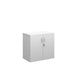 Universal double door cupboard 740mm high with 1 shelf Wooden Storage Dams White 