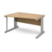 Vivo left hand wave office desk Desking Dams Oak 1400mm x 990mm 