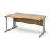 Vivo left hand wave office desk Desking Dams Oak 1600mm x 990mm 