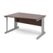 Vivo left hand wave office desk Desking Dams Walnut 1400mm x 990mm 