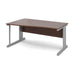 Vivo left hand wave office desk Desking Dams Walnut 1600mm x 990mm 