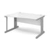 Vivo left hand wave office desk Desking Dams White 1400mm x 990mm 